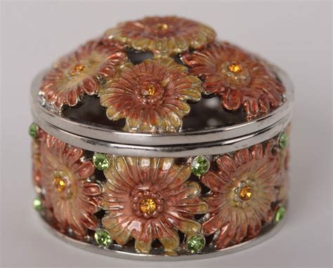 small vintage metal trinket box|cheapest austrian crystal trinket boxes.